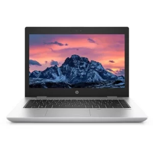 Front view of HP ProBook 640 G3 Laptop with matte finish and spill-resistant keyboard